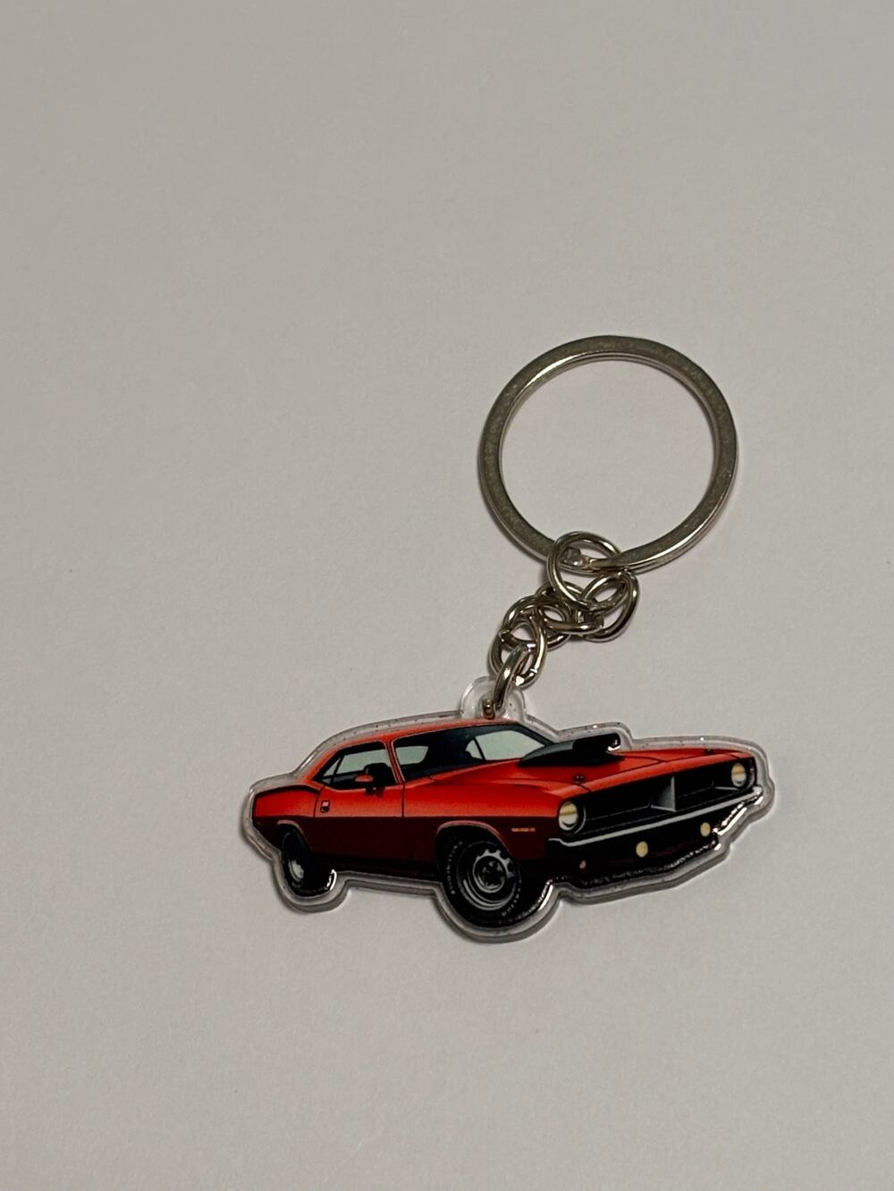 Key Ring Chain Wallet Bag Backpack Sparkle 1971 Plymouth Black Red